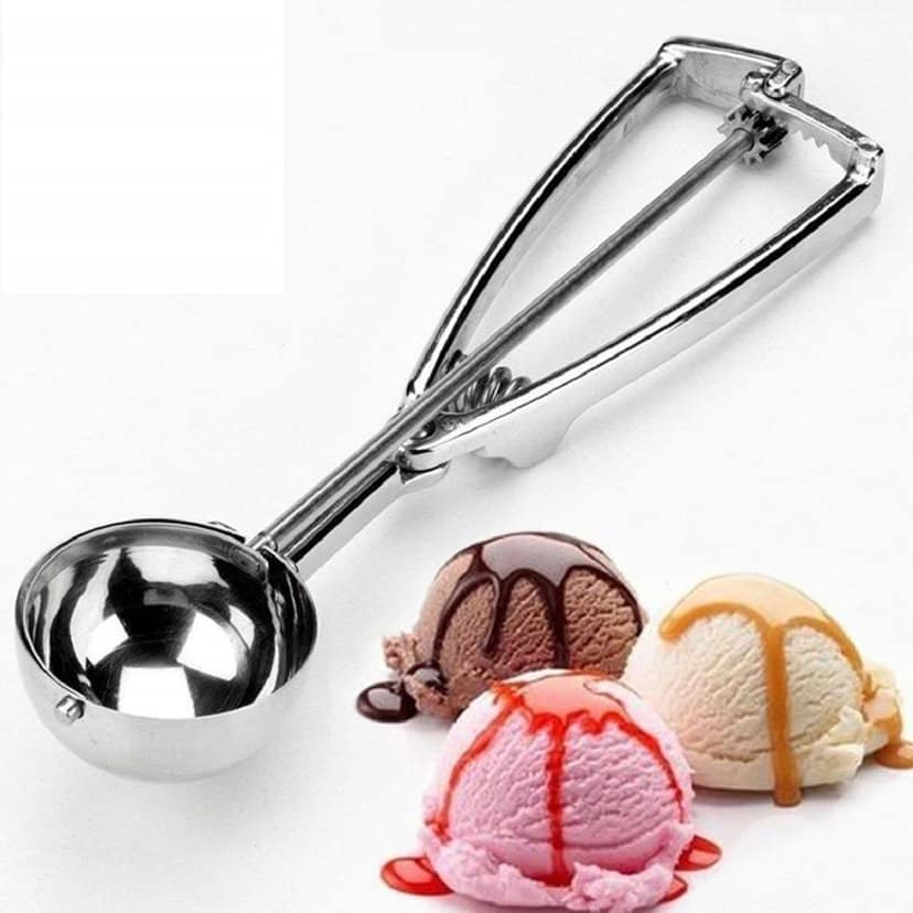 Icecream Scoop Easy Handheld Multi Use Stainless Steel Ice Cream Scooper Melon Scoop-1 pc Medium Size