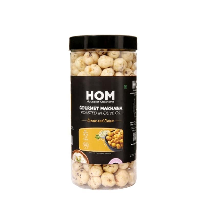 GOURMET MAKHANA ROASTED IN OLIVE OIL - CREAM AND ONION - 65 gm