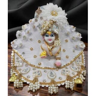 Designer Laddu Gopal Dress with Pagdi | Heavy Embroidery Krishna Ji Shrin