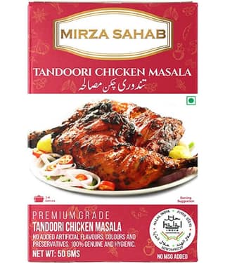 Mirza Sahab Tandoori Chicken Masala Instant Mix 50 gm Pack of 4