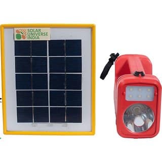 Solar Kisan LED Torch Reading Light (2 Modes) - Weatherproof, Handy Hybrid with Inbuilt Battery 3W Solar Panel