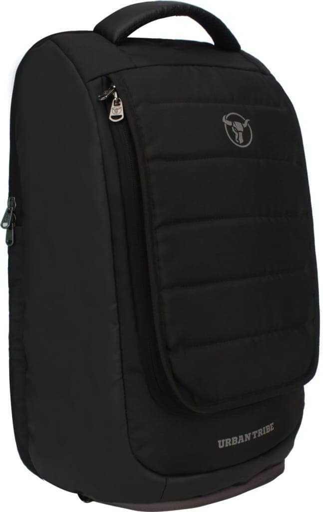 Urban Tribe Laptop Backpack for Men and Women, 15.6 Inch Laptop Backpack, Water Resistant College School Computer Bag with USB Charging Port and Headphone Jack, Black view 2