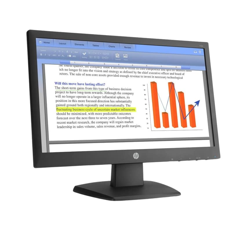 OPEN BOX | HP V194 | V5E94A7 | 18.5 INCH [46.99 cm] | LED- BACKLIT LCD MONITOR | BLACK view 2
