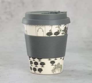 India Circus Monochrome Palatial Courtyard Small Bamboo Frankie Cup