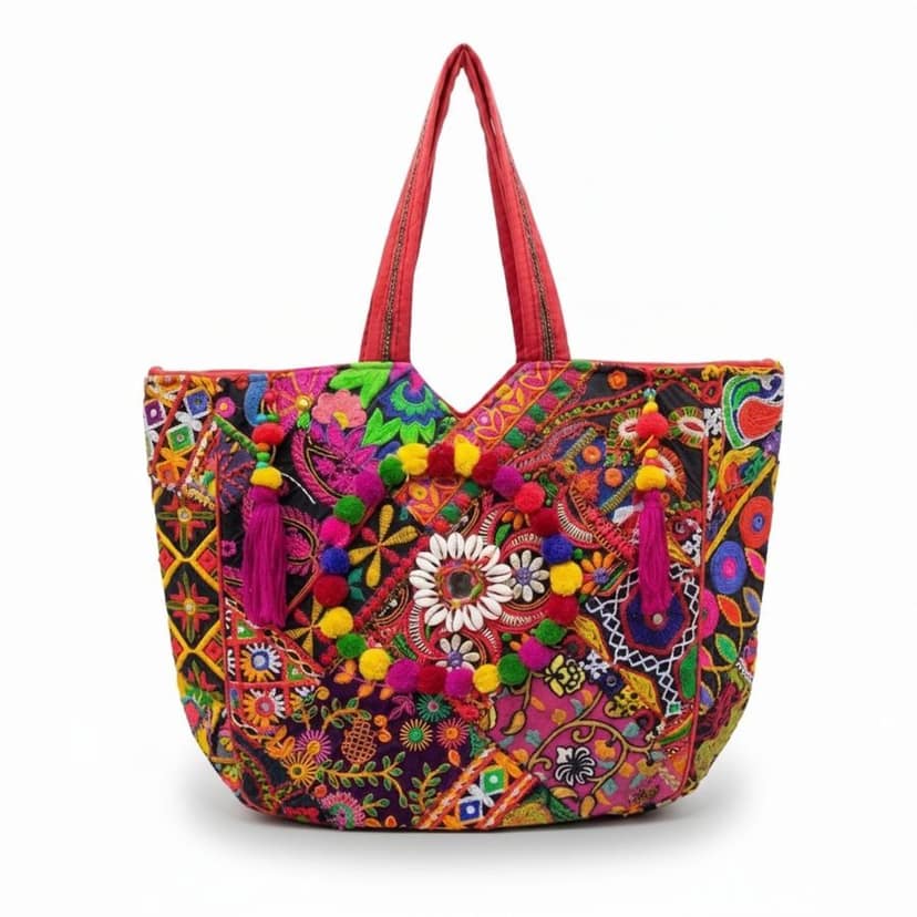 Handcrafted Embroidered Ethnic Tote Bag