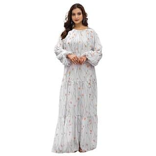 SARINKU Georgette Gown Dress for Women Stylish Western Gown Long One Piece for Girls & Women