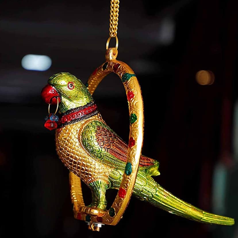 Aluminium Showpiece Wall Hanging Parrot Statue (ASMAS207 D) view 3
