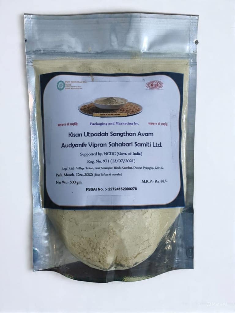 Kisan Utpadak Besan Flour, 500g Pack - Authentic Gram Flour for Indian Cooking view 3
