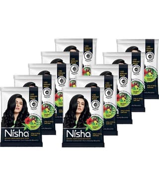 Nisha Black Hair Colour Ammonia Free Semi Permanent Hair Color 100 g Black