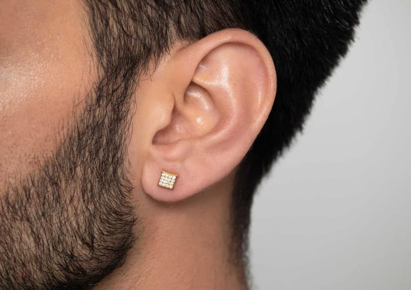 Radiant Kite Shaped Ear Stud For Men (1 Pc Only) view 4