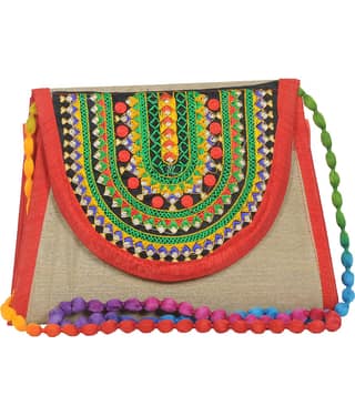 SUNESH CREATION Sling Bag Cotton Set of 1 ( Blue )