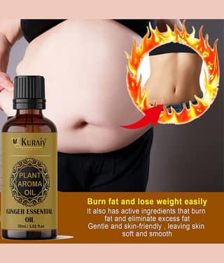 Kuraiy Ginger Oil, For Belly Fat Reduction For Weight Loss( 30 ml)