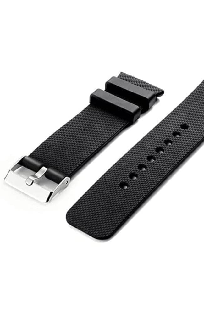 Smart watch Replacement DZ09 band made of silcone strap Steel Buckle (Black Colour) view 3