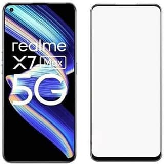 PLUGTECH Advanced Tempered Glass With Anti-Explosion 9H Hardness Edge-To-Edge Coverage Screen Guard for Realme X7MAX 5G