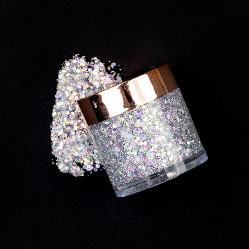 B.O.B.I Iridescent Silver Duo Chrome Glitter Gel Eyeshadow (10gm) view 2