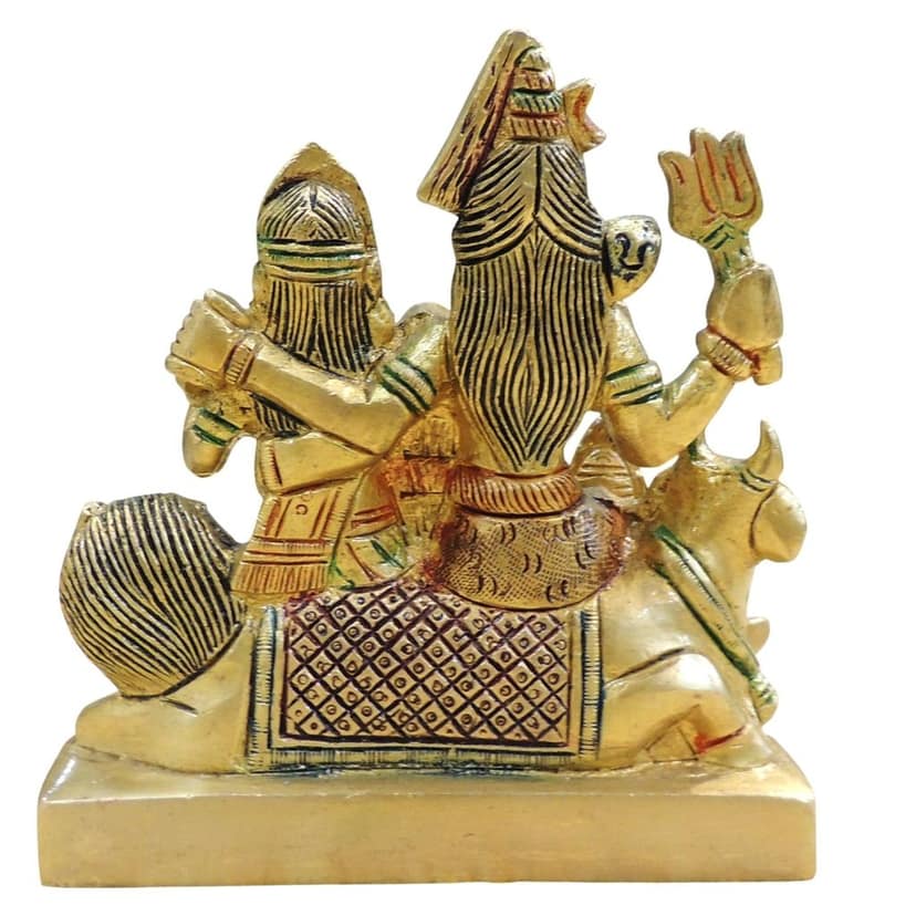 Handcrafted Brass Shiv Family Murti for Home, Height : 5 Inch (BSMAS493 N) view 3
