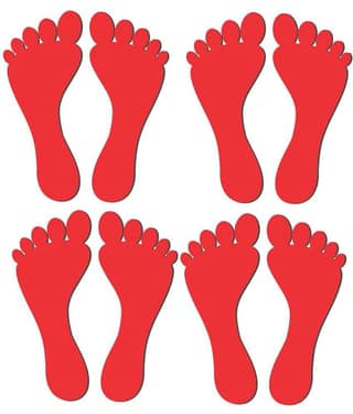 Asmi Collection Acrylic 3D Goddess Lakshmi Footprints Floor Sticker ( 10 x 4 cms )