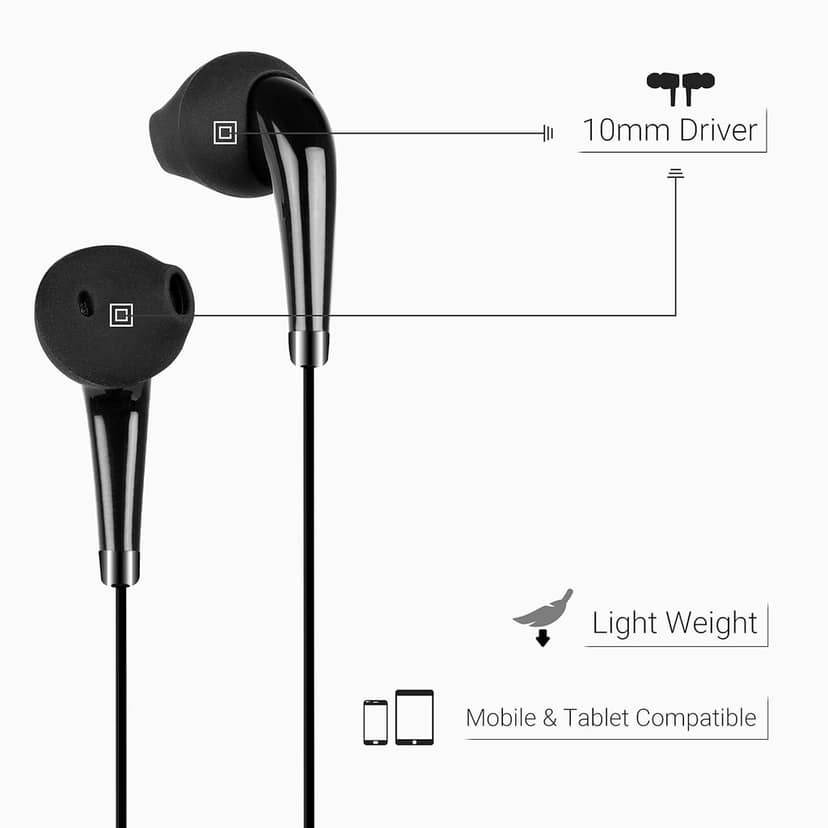 Zebronics Zeb-Calyx Wired in Ear Earphones with Mic (Black) view 4