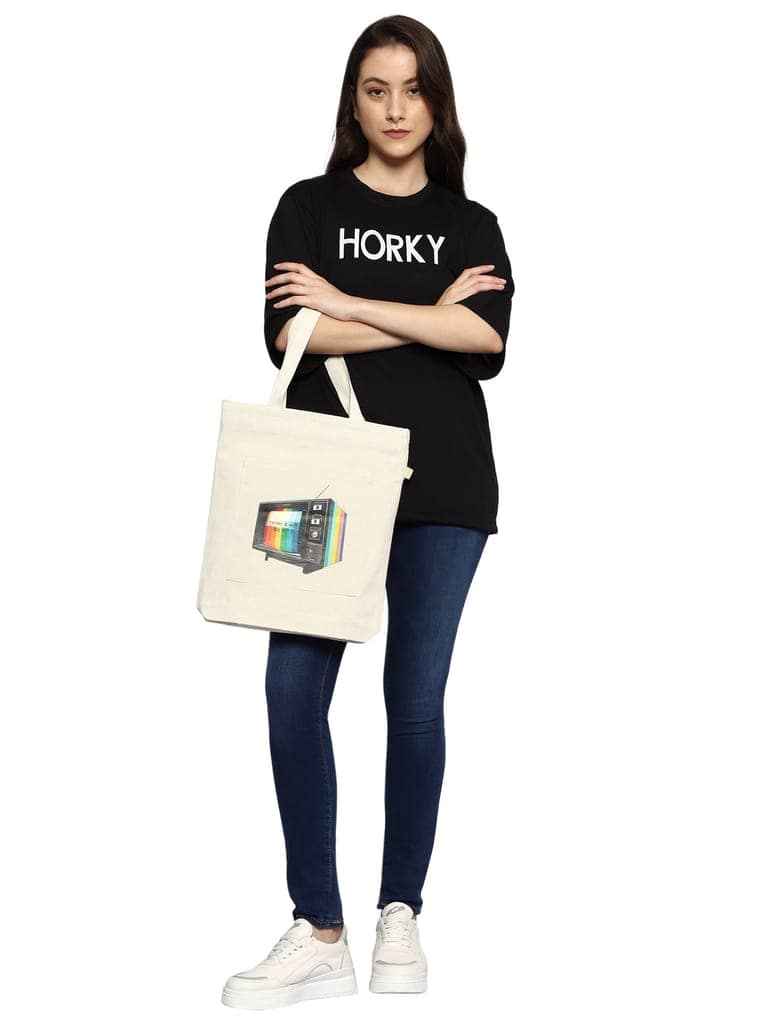 Rukavat ke liye khed nahi hai! - Printed, Cotton tote bag view 7