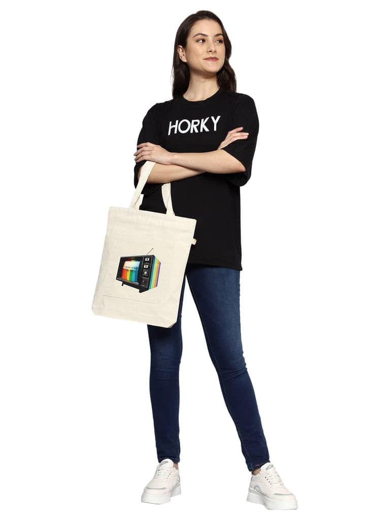 Rukavat ke liye khed nahi hai! - Printed, Cotton tote bag view 8