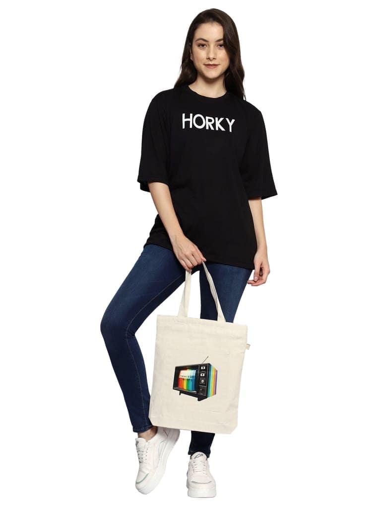 Rukavat ke liye khed nahi hai! - Printed, Cotton tote bag view 9