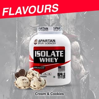 SPARTAN SPORT SCIENCES Isolate Whey Protein Powder Supplement with 28g Protein, 13g EAA, 6g BCAA, 4g Glutamic Acid for Men & Women