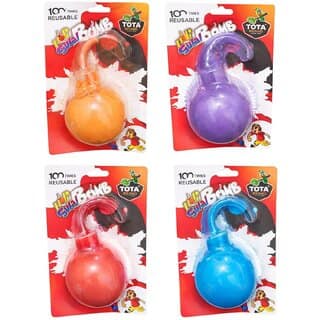(Pack of 2) Tota Holi Gulal Ball | Herbal Gulal Bomb Toy in 6 Different Vibrant Holi Colours (Assorted Colour)