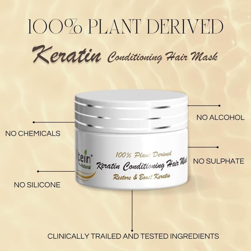 ktein natural 100% plant derived keratin shampoo & conditioner combo(100ml) view 7