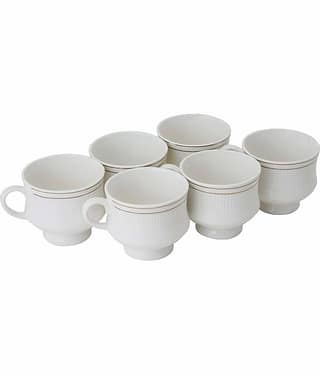 Love Unlimited Solid Bone China Tea Cup 150 ml ( Pack of 6 )