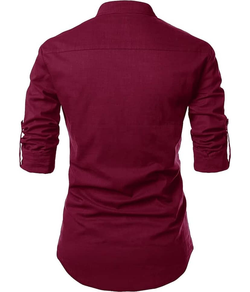 TrendiVastra Turquoise Cotton Blend Men's Shirt Style Kurta ( Pack of 1 ) view 2
