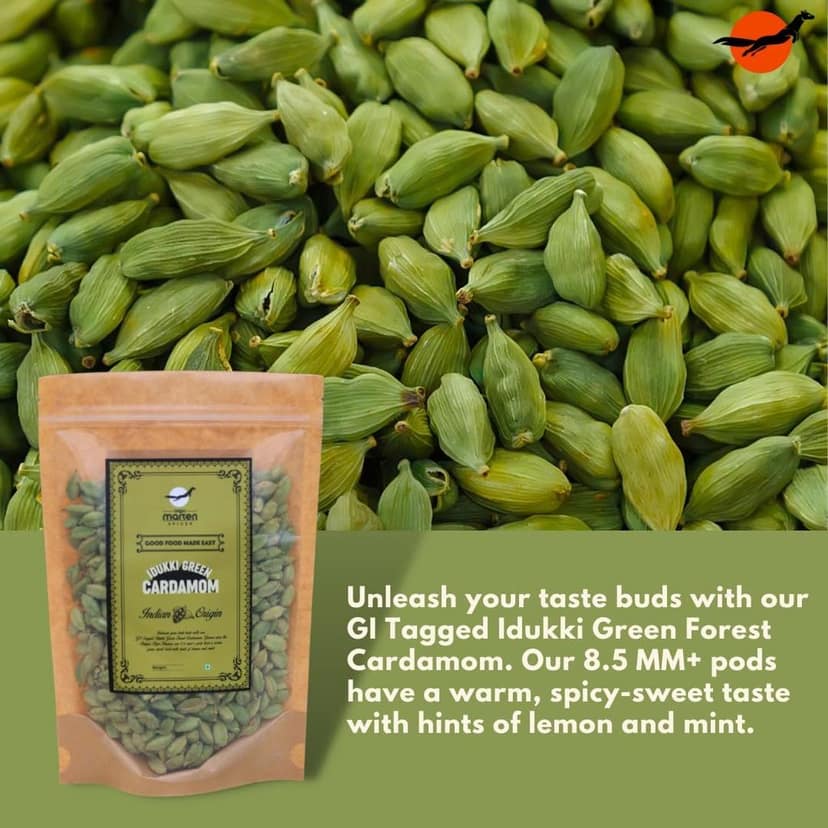 Nilgiri Marten Idukki Green Cardamom (Elaichi) 8.5 MM+ Cardamom pods, GiTagged view 3