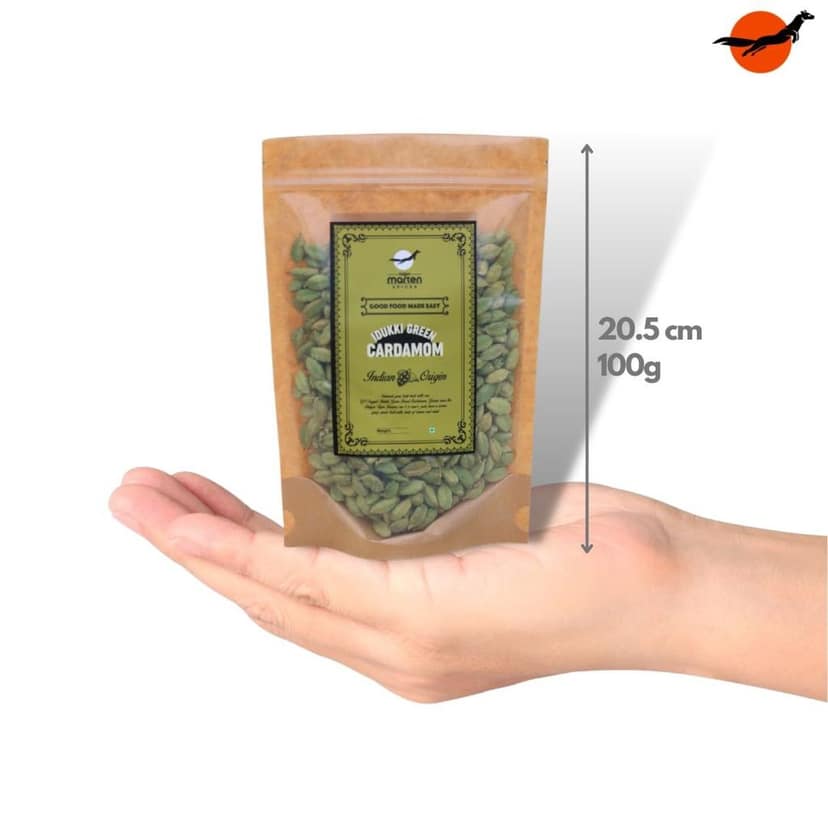 Nilgiri Marten Idukki Green Cardamom (Elaichi) 8.5 MM+ Cardamom pods, GiTagged view 5