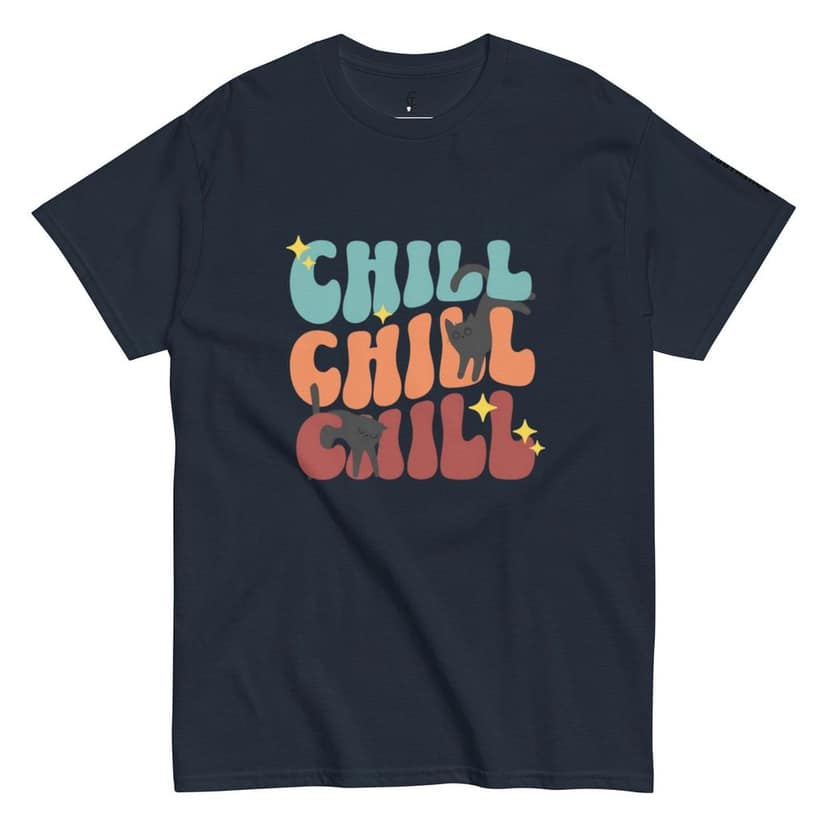 Clothikoo Premium Chill Cat Printed Tee view 3