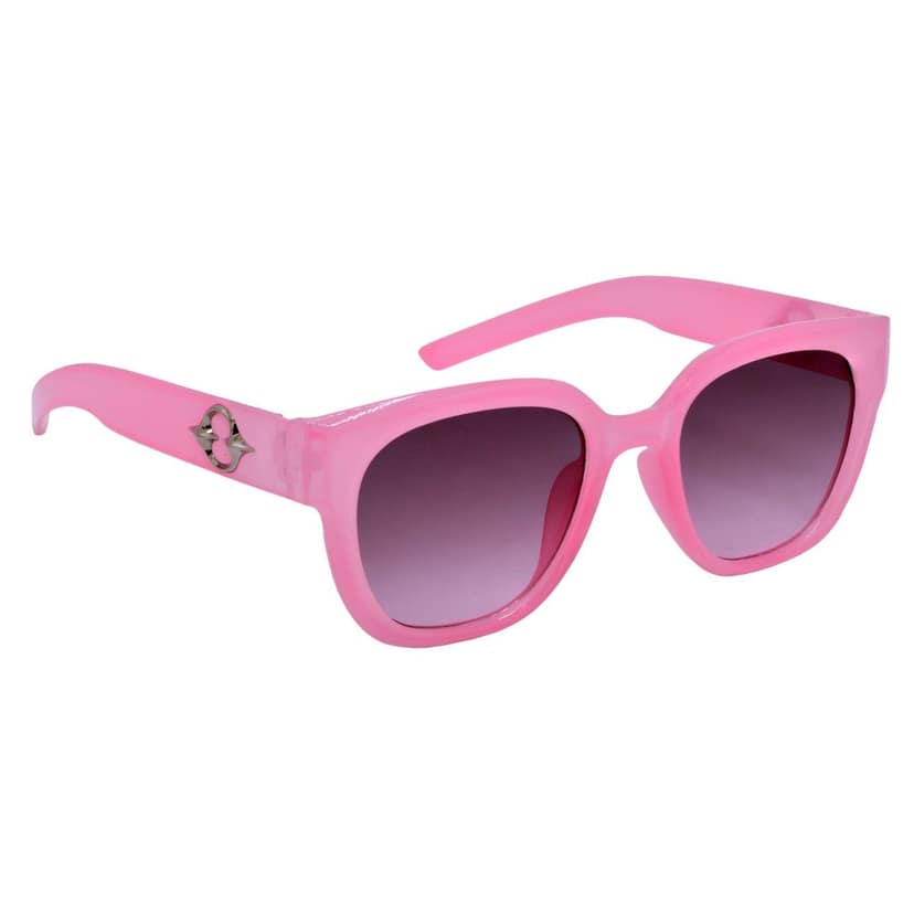Pink Frame Grey Gradient Lens Round Sunglasses for Women & Girls Lively Accessory - HRS590-PNK-GRY view 2