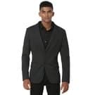 Mufti Black Solid Slim Fit Blazer