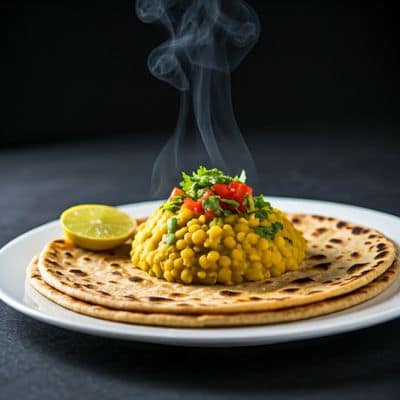 3 Roti With Dal Tadka