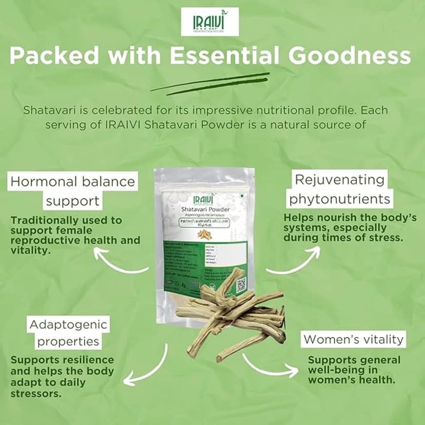 Iraivi Premium Shatavari Powder-100Gram | Pure & Natural by Iraivi Organics view 2