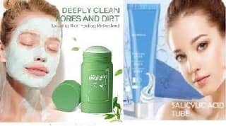 Elecsera Salicylic ice cream mask blackhead makeup remover mask cleans Mask Oil Control Anti-Acne Eggplant Solid Fine, Portable Cleansing Mask Mud Apply Mask, Green Tea Facial (160 ml)