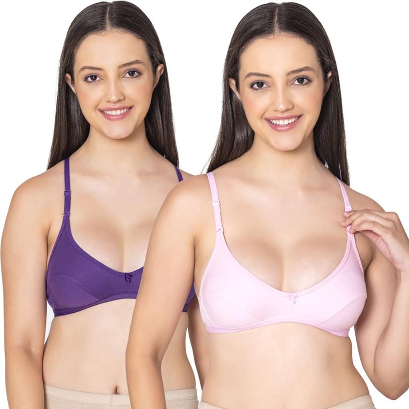 Bodycare polycotton wirefree convertible straps comfortable non padded bra-1531BB
