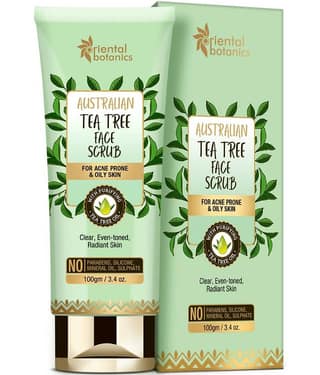 Oriental Botanics AUSTRALIAN TEA TREE ANTI ACNE FACE SCRUB Facial Scrub 100 gm