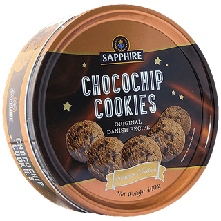 Sapphire Butter Cookies - Chocolate Chips Original Danish Recipe, Premium Collection, 400 G