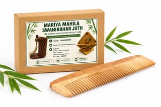 Natural Neem Wooden Comb Handmade from Neem Wood for Gentle Hair Care and Everyday Use