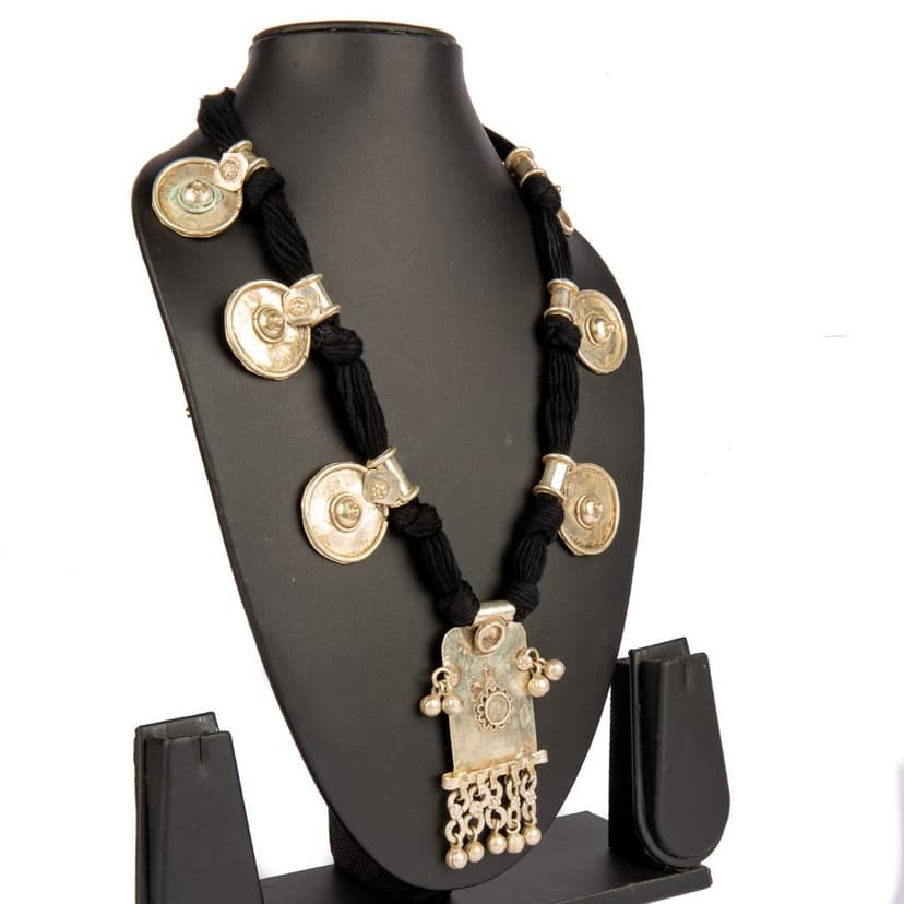 Tribes India Square Pendent Necklace view 3