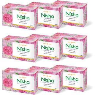Nisha Soaps For Bath 100g - Exotic Rose, Enriched with Natural Ingredients (Pack OF 9)