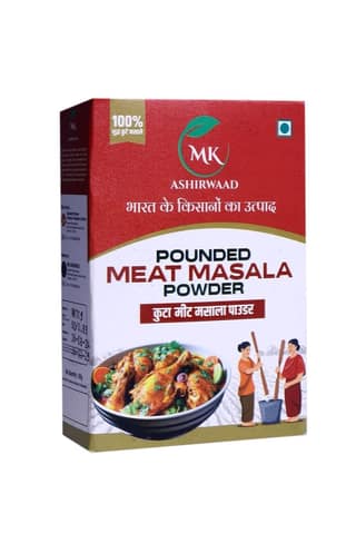 MK Ashirwaad 100% Pounded Meat Masala Powder (50g) - Authentic Indian Spice Blend