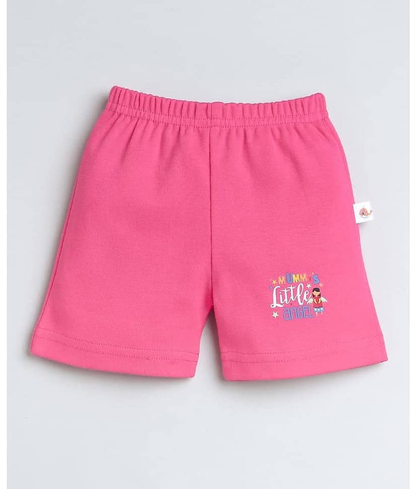 BUMZEE Pink & Yellow Girls Shorts Pack Of 4 Age - 6-12 Months view 2