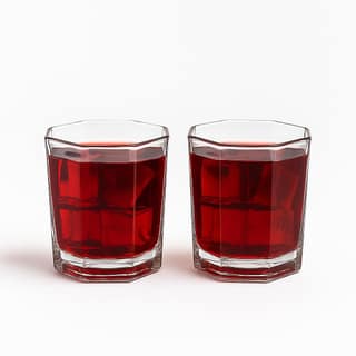 Italian Premium Crystal Hexa Shape Whiskey Glass | 300 ML | Brandy Wine Glasses | Perfect Drinking for Bourbon, Whisky, Scotch, Cocktails, Vodka, Rum |