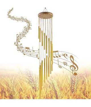 KRAMOX Metal Wind Chime Bells & Pipes Rods Brass Rod Indoor Windchime Pack of 1