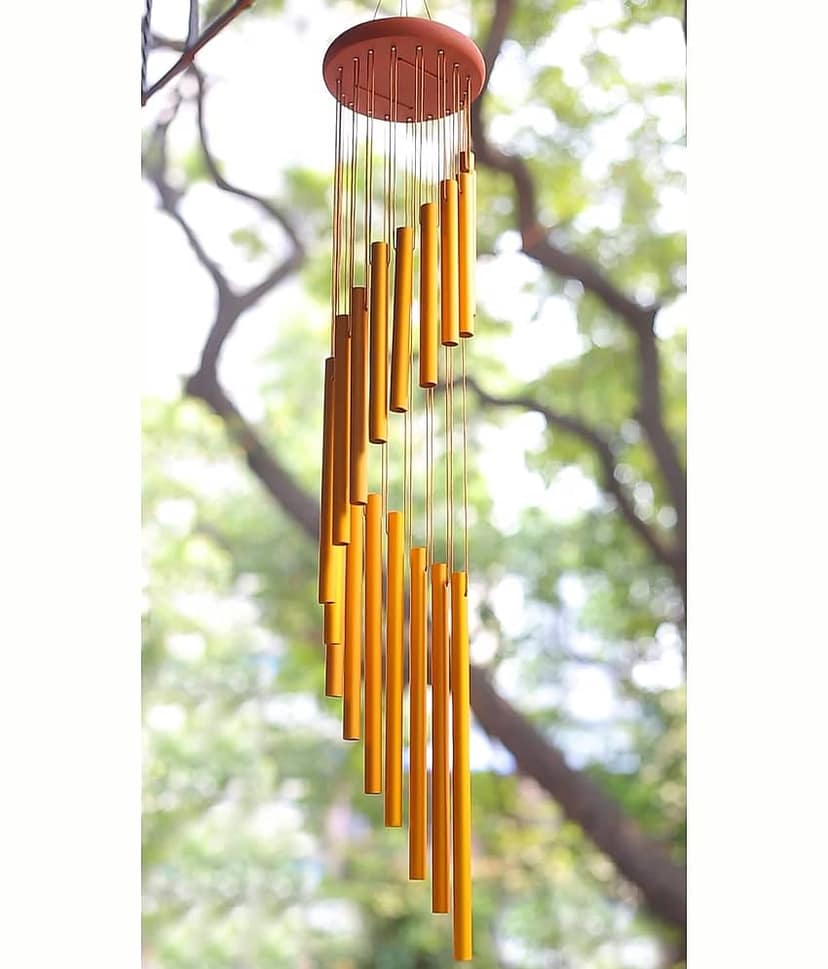 KRAMOX Metal Wind Chime Bells & Pipes Rods Brass Rod Indoor Windchime Pack of 1 view 2