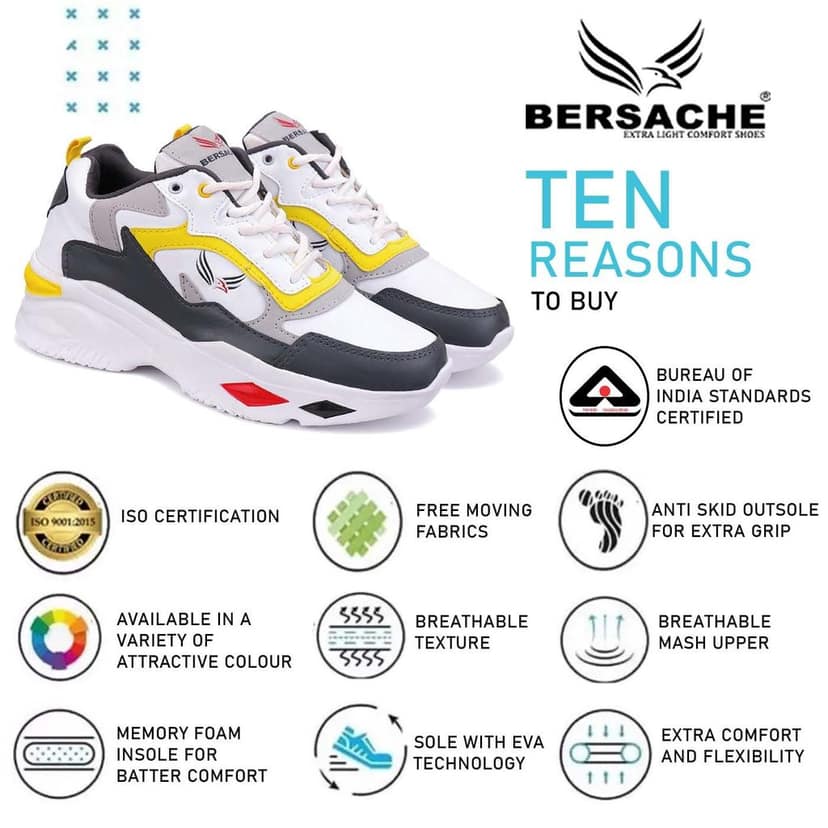 Bersache Sneaker, Loafers ,Casual With Extra Comfort Sneakers For Men's view 5